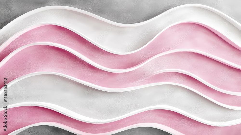 Poster chalkboard abstract background concept. abstract wavy shapes in pink and white create a modern visua
