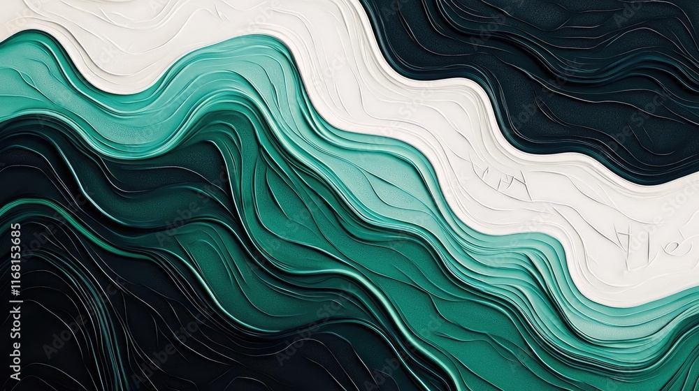 Poster chalkboard abstract background concept. abstract waves with soothing colors create a serene and mode