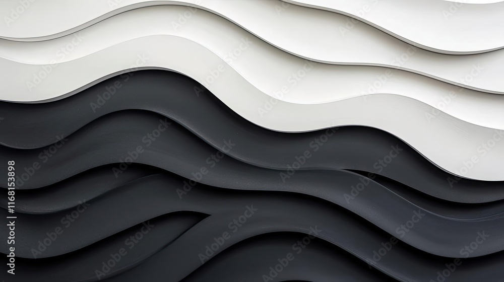 Poster chalkboard abstract background concept. abstract wave patterns in monochrome for modern design appli