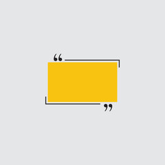Vector background template for quote with bracket. Quote text form for motivation inspiration. Empty frame for messages. Business card template information text message. Vector illustration. EPS 10/AI
