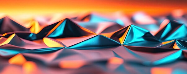 Velvet abstract background idea. Abstract textured pattern featuring vibrant metallic colors and dynamic peaks.