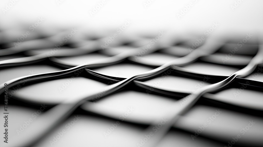Poster grid abstract background concept. abstract black and white pattern featuring smooth, flowing lines i