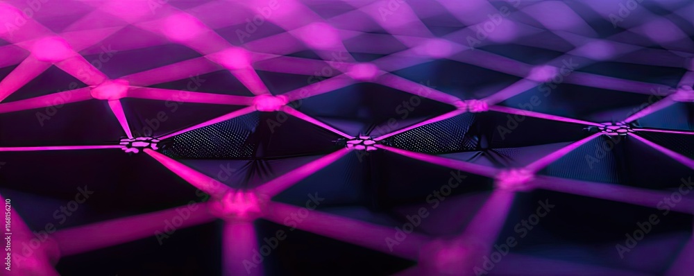 Poster grid abstract background concept. abstract technology background with vibrant purple and blue geomet