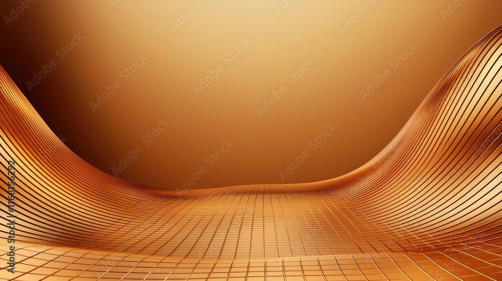 Poster grid abstract background concept. abstract golden wave background with smooth lines, ideal for moder