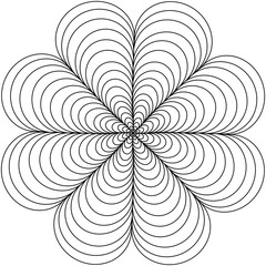 Abstract style painting, Painting for coloring, Black line drawing, Doodle style drawing, Black line art without a definite shape as a circle, With white background, Art, Mandala.