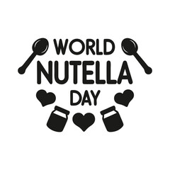 World Nutella day Background Template design for Poster or Banner