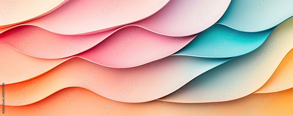 Poster mosaic abstract background idea. colorful abstract waves in soft pastel shades create a vibrant and 