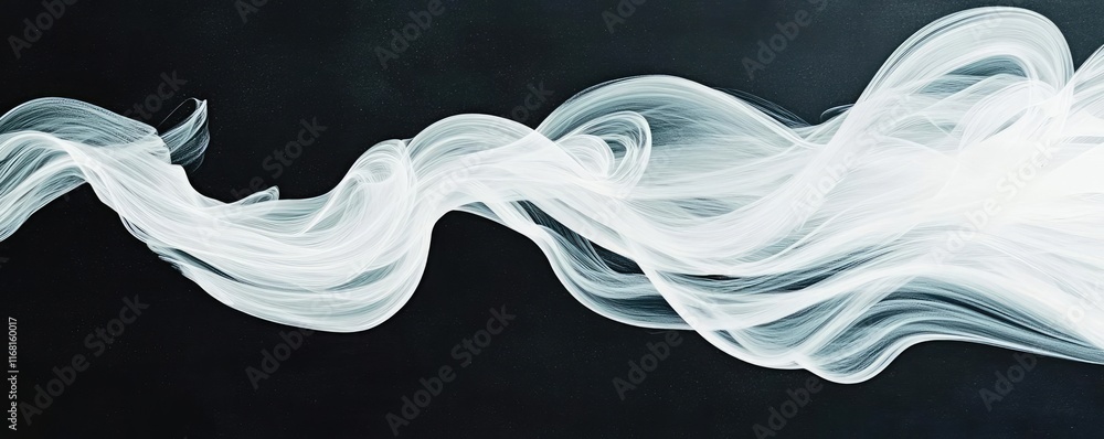 Poster chalkboard abstract background concept. elegant swirls of smoke creating a mesmerizing visual agains