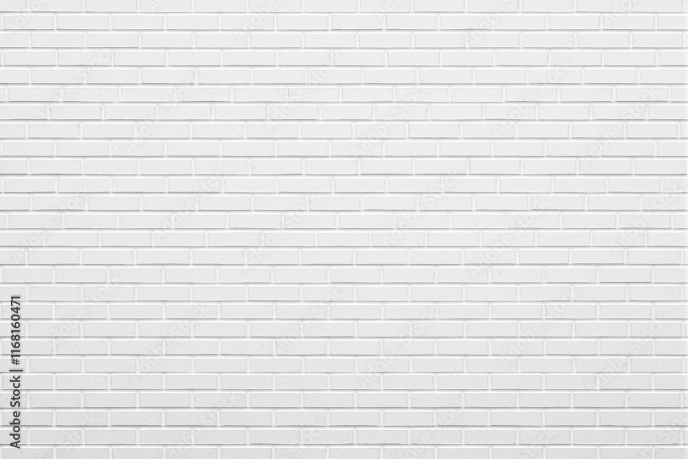 Poster white brick wall displayed with uniform bricks on a clean background, highlighting simplicity and st