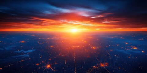 Futuristic Earth Globe with Global Connectivity Lights for Business and Finance Networking