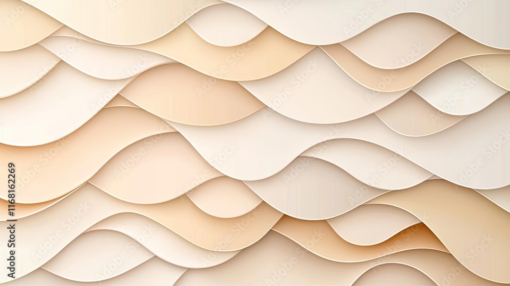 Poster mosaic abstract background idea. abstract wavy background design in soft beige tones for creative ap