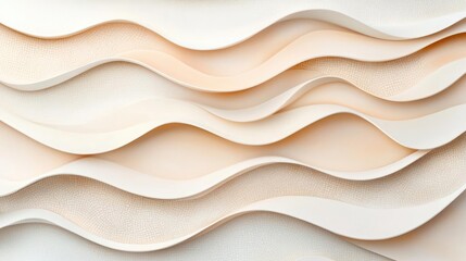 Obraz premium Mosaic abstract background idea. Stylish layered waves in soft pastel hues creating a modern abstract background.