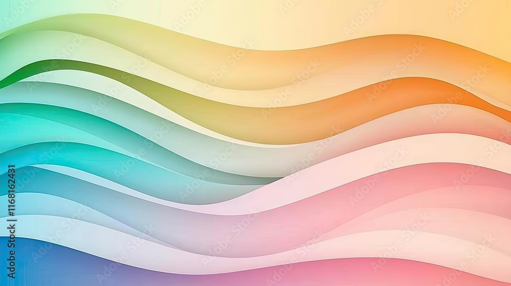 Poster rainbow abstract background idea. colorful abstract waves design for backgrounds and artistic projec