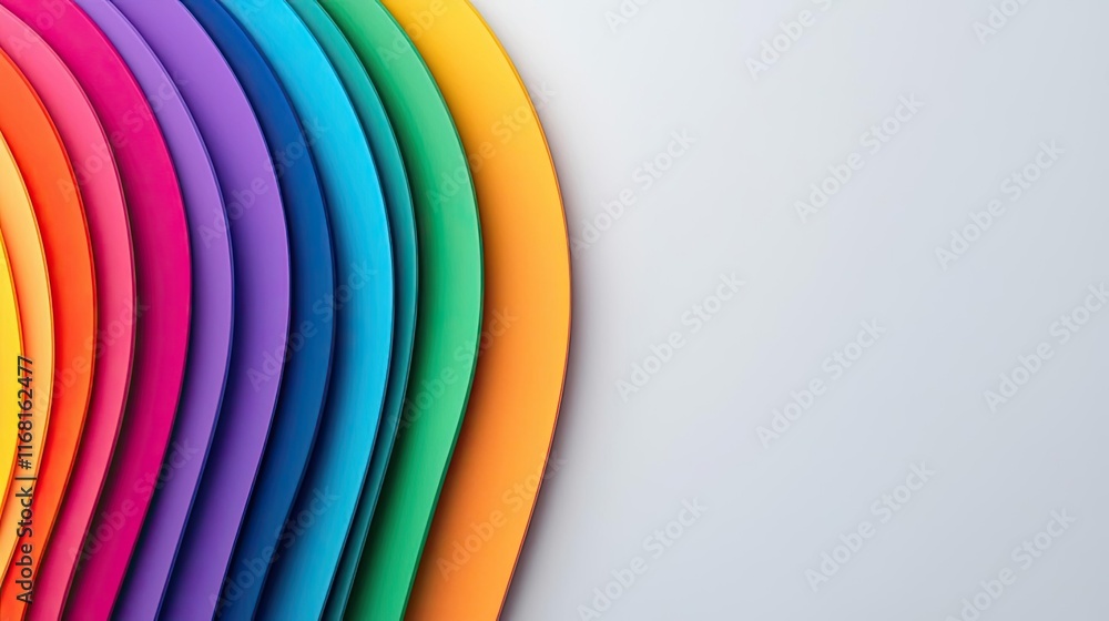 Poster rainbow abstract background idea. colorful abstract wave pattern showcasing vibrant hues on a smooth