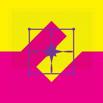 Square Video Vector Graphic Motion Animation Graphic Pattern Yellow Red Brown