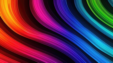 Rainbow abstract background idea. Vibrant flowing colors creating a dynamic abstract background for creative design.