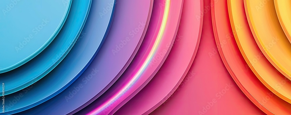 Poster rainbow abstract background idea. vibrant waves of color layered together, creating a visually stunn