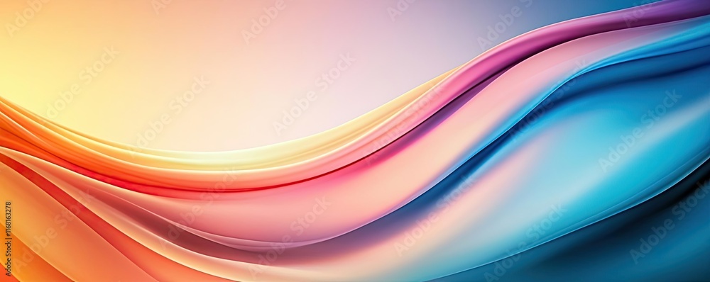 Poster rainbow abstract background idea. vibrant abstract waves of color blend seamlessly, creating a dynam