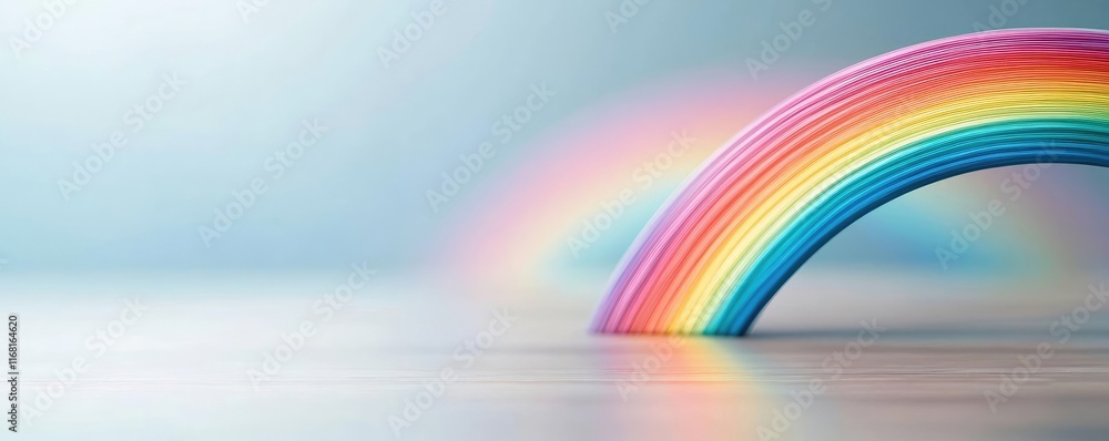 Aufkleber rainbow abstract background idea. a serene view of a colorful rainbow arching over a calm and dreamy