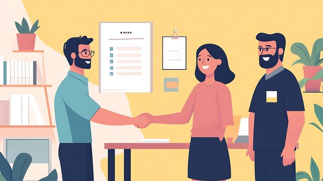 Successful Business Deal: Handshake Agreement