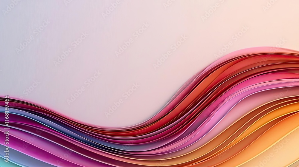 Poster rainbow abstract background idea. abstract colorful waves forming a smooth, flowing pattern for crea
