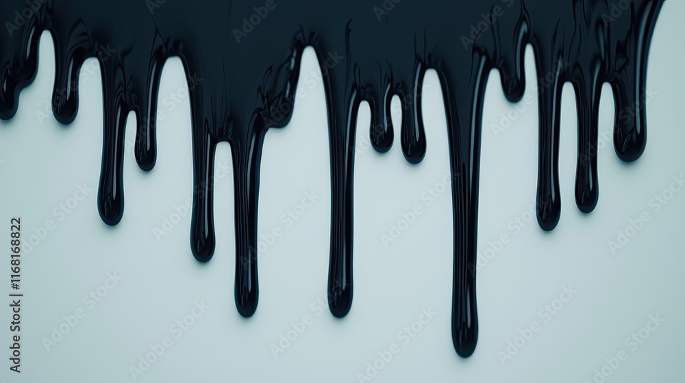 Poster ink abstract background concept. dripping black paint creates an abstract and striking visual effect