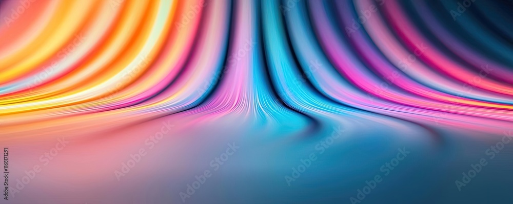 Poster rainbow abstract background idea. vibrant wave patterns in blue, pink, and orange create a dynamic a