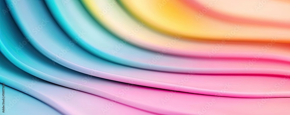 Poster rainbow abstract background idea. vibrant and colorful abstract wave pattern showcasing smooth gradi