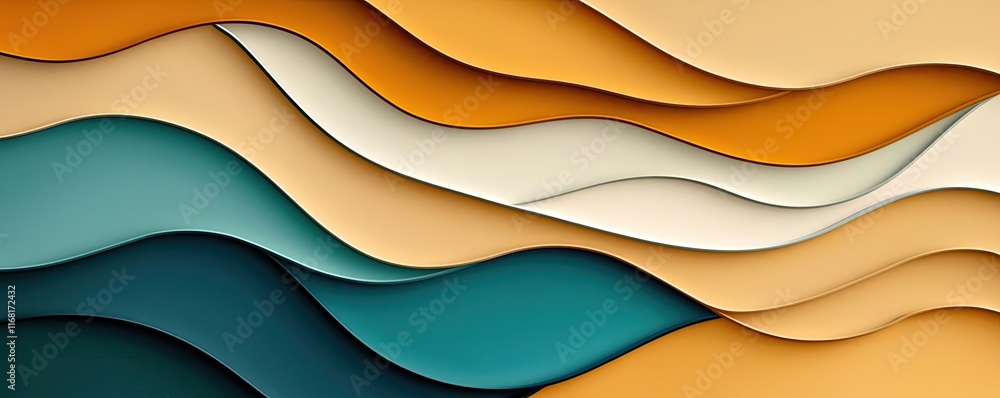 Poster mosaic abstract background idea. a modern abstract design featuring flowing waves in vibrant colors 