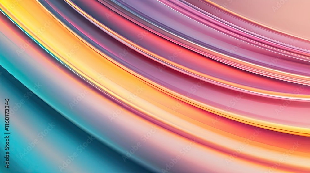 Poster rainbow abstract background idea. colorful abstract design with smooth curves and flowing lines in p