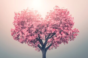 Obraz premium Love tree. Valentines day card for your design.