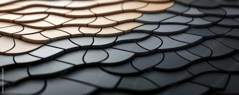 Aufkleber mosaic abstract background idea. abstract texture of layered shapes in earthy tones, evoking fluidit