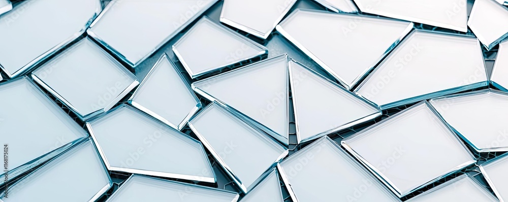 Poster mosaic abstract background idea. abstract view of broken glass pieces arranged artistically with sof
