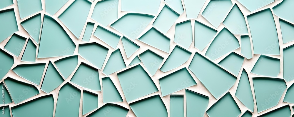 Poster mosaic abstract background idea. abstract design featuring a mosaic pattern in soothing teal colors.