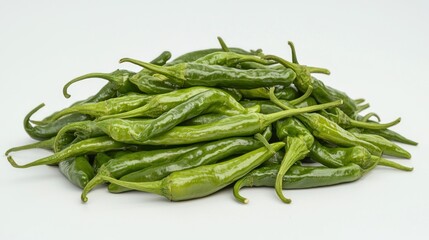 Fototapeta premium A Pile of Fresh Green Chili Peppers