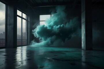 The colorful smoke ethereal atmosphere