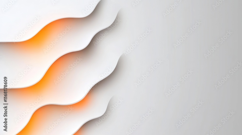 Poster abstract design with layered curves and warm gradient tones.