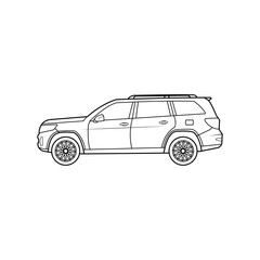 car outline on white background