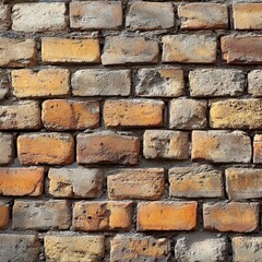 Fototapeta premium A rustic brick wall serves as textured backdrop