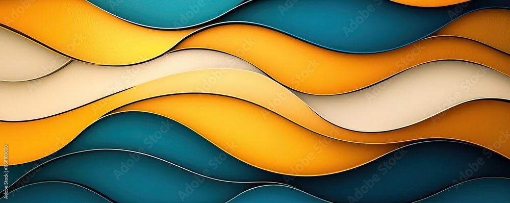 Poster mosaic abstract background idea. abstract colorful waves blending seamlessly in a modern design.
