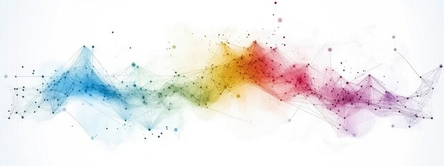 Fototapeta premium Colorful abstract digital wave representing data visualization and modern technology in a dynamic artistic style
