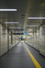 Tokyo, Japan - December 2, 2025: Underground street at dawn in Tokyo, Japan