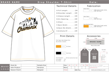 Chamonix Mountain T-Shirt for Hiking and Nature Lovers