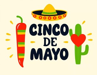 Naklejka premium Cinco de Mayo