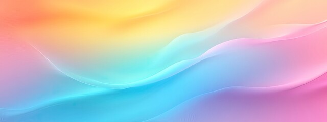 A vibrant gradient background showcasing soft waves of pastel hues blending seamlessly from yellow to pink and blue
