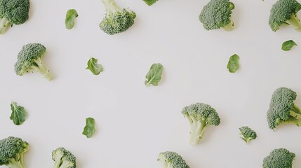 Fresh Broccoli on a Pristine White Background: A Nutritious and Healthy Choice for Health-Conscious Consumers