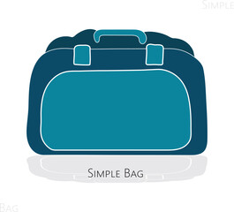 female leather bag on white background. shoulder bag icon