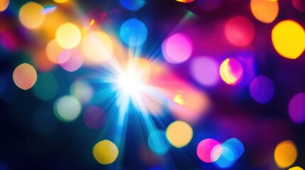 Modern Digital Art with Vibrant Colorful Light Streaks on Dark Background: Abstract Visuals for Tech Design and Creative Projects