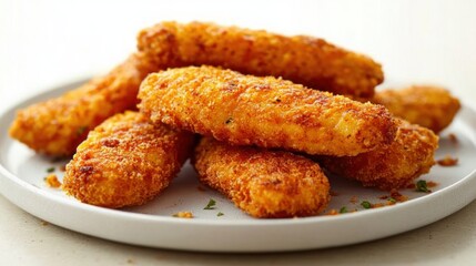 Crispy Fried Chicken Tenders with Golden Crust for Dinner and Snacks