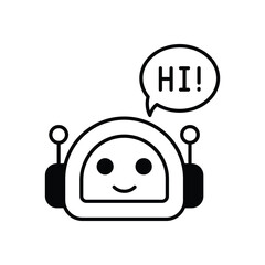 Chatbots icon isolated on a white background. Vector illustration.